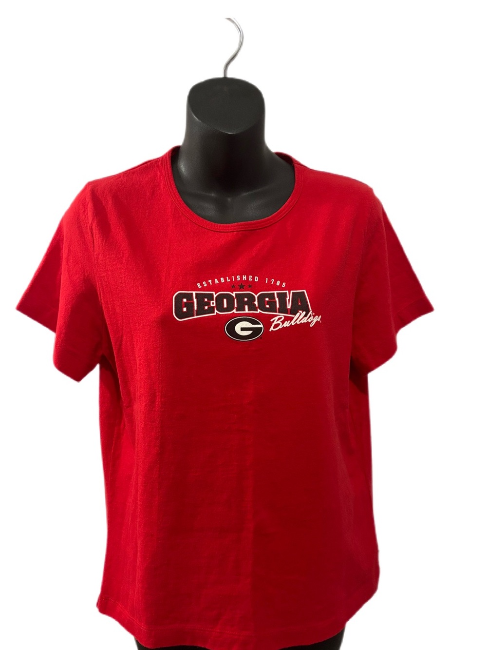 Red Georgia Logo Crewneck Tee